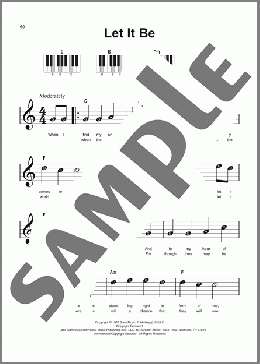 Let It Be(The Beatles/Kris Allen) 楽譜 ピアノ（ソロ） ダウンロード