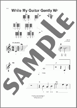 While My Guitar Gently Weeps(The Beatles) 楽譜 ピアノ（ソロ） ダウンロード