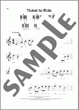 Ticket To Ride(The Beatles) 楽譜 ピアノ（ソロ） ダウンロード