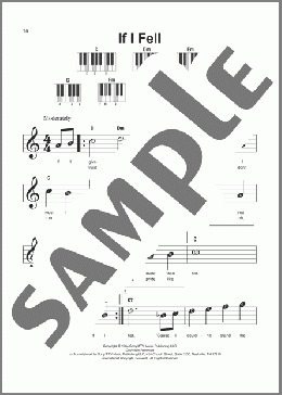 If I Fell(The Beatles) 楽譜 ピアノ（ソロ） ダウンロード
