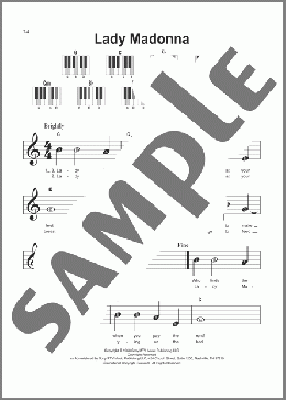 Lady Madonna(The Beatles) 楽譜 ピアノ（ソロ） ダウンロード
