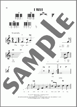 I Will(The Beatles) 楽譜 ピアノ（ソロ） ダウンロード