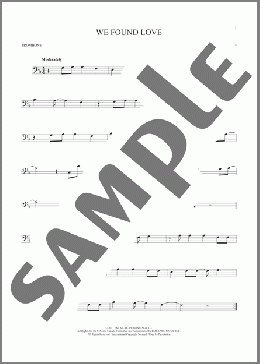 We Found Love(Rihanna featuring Calvin Harris) 楽譜 トロンボーン（ソロ） ダウンロード