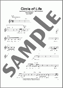 Circle Of Life (from The Lion King)(Elton John) 楽譜 その他 ダウンロード