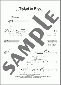 Ticket To Ride(The Beatles) 楽譜 その他 ダウンロード