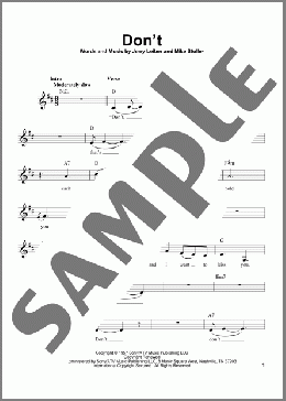 Don't(Elvis Presley) 楽譜 その他 ダウンロード