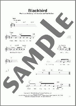 Blackbird(John Lennon/The Beatles/Paul McCartney) 楽譜 その他 ダウンロード