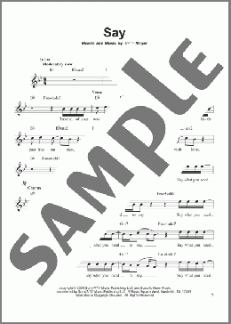 Say(John Mayer) 楽譜 その他 ダウンロード