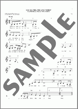 Can You Feel The Love Tonight (from The Lion King)(Elton John) 楽譜 その他 ダウンロード