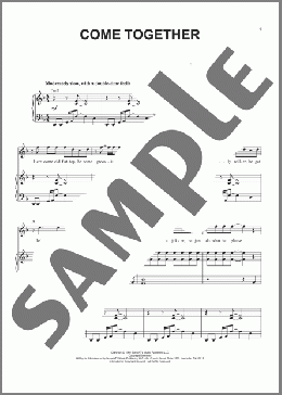 Come Together(The Beatles) 楽譜 ピアノ & ボーカル ダウンロード