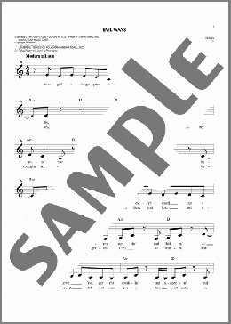 Evil Ways(Santana) 楽譜 その他 ダウンロード