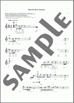 Wanted Dead Or Alive(Bon Jovi) 楽譜 その他 ダウンロード