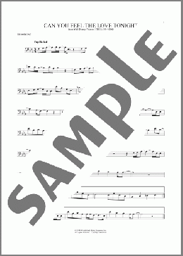 Can You Feel The Love Tonight (from The Lion King)(Elton John) 楽譜 トロンボーン（ソロ） ダウンロード