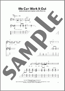 We Can Work It Out(The Beatles) 楽譜 ギタースコア ダウンロード