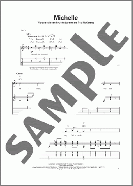 Michelle(The Beatles) 楽譜 ギタースコア ダウンロード
