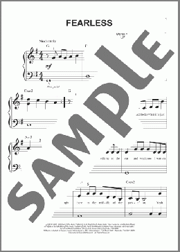 Fearless(Taylor Swift) 楽譜 ピアノ（ソロ） ダウンロード