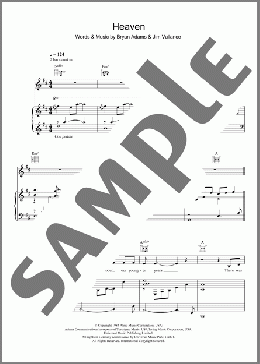 Heaven(Bryan Adams) 楽譜 その他 ダウンロード