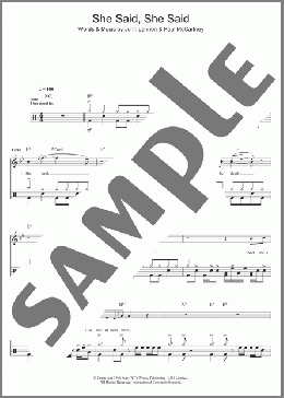 She Said She Said(The Beatles) 楽譜 その他 ダウンロード