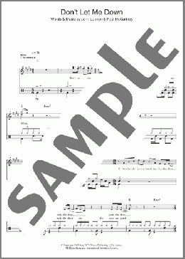 Don't Let Me Down(The Beatles) 楽譜 その他 ダウンロード