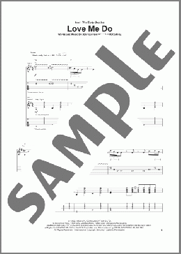 Love Me Do(The Beatles) 楽譜 ギター（ソロ） ダウンロード
