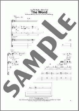 The Word(The Beatles) 楽譜 ギター（ソロ） ダウンロード
