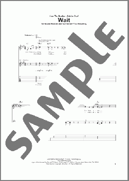 Wait(The Beatles) 楽譜 ギター（ソロ） ダウンロード