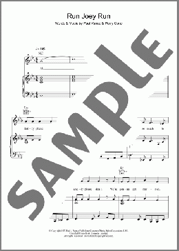 Run Joey Run(Glee (TV Series)/Glee Cast/David Geddes) 楽譜 その他 ダウンロード