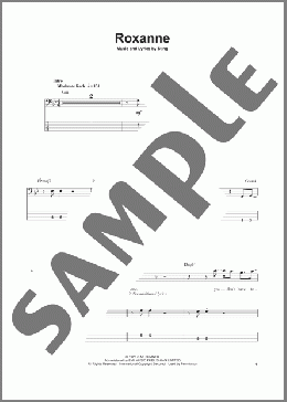 Roxanne(Sting/The Police) 楽譜 ベース ダウンロード