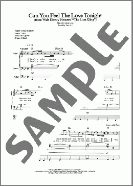 Can You Feel The Love Tonight (from The Lion King)(Elton John/The Lion King) 楽譜 その他 ダウンロード
