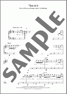 This Is It(Michael Jackson) 楽譜 ピアノ（ソロ） ダウンロード