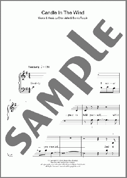 Candle In The Wind(Elton John) 楽譜 ピアノ（ソロ） ダウンロード