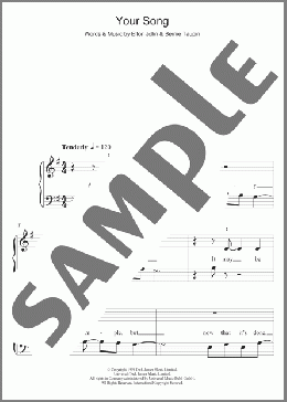 Your Song (Chorus Only)(Elton John) 楽譜 ピアノ（ソロ） ダウンロード