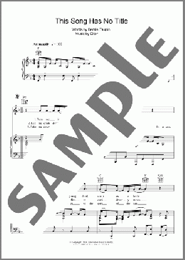 This Song Has No Title(Elton John) 楽譜 その他 ダウンロード