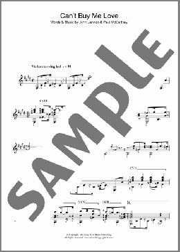 Can't Buy Me Love(The Beatles) 楽譜 メロディ ダウンロード