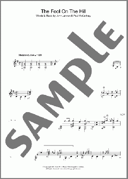 The Fool On The Hill(The Beatles) 楽譜 メロディ ダウンロード