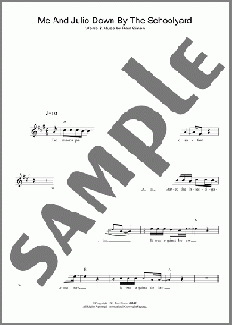 Me And Julio Down By The Schoolyard(Paul Simon) 楽譜 その他 ダウンロード
