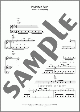 Invisible Sun(Sting/The Police) 楽譜 その他 ダウンロード