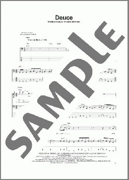 Deuce(KISS) 楽譜 ベース ダウンロード