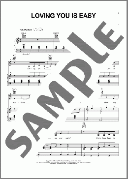 Loving You Is Easy(Sarah McLachlan) 楽譜 ピアノ & ボーカル & ギター ダウンロード
