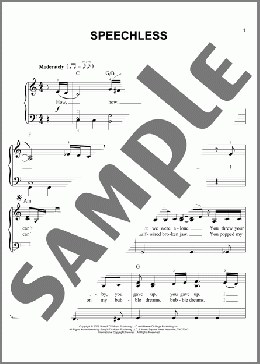 Speechless(Lady Gaga) 楽譜 ピアノ（ソロ） ダウンロード