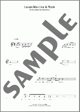 Loves Me Like A Rock(Paul Simon) 楽譜 その他 ダウンロード