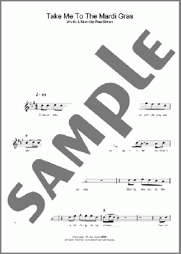 Take Me To The Mardi Gras(Paul Simon) 楽譜 その他 ダウンロード