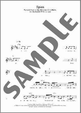 Spies(Coldplay) 楽譜 その他 ダウンロード