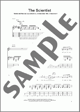 The Scientist(Coldplay) 楽譜 ギタースコア ダウンロード