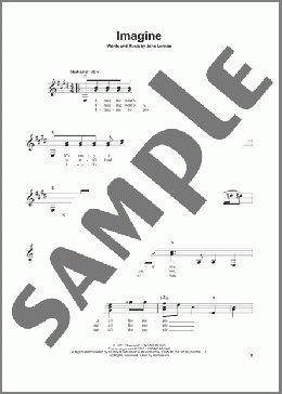 Imagine(John Lennon) 楽譜 メロディ ダウンロード