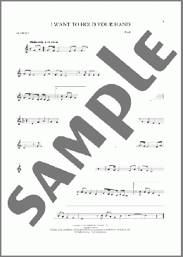 I Want To Hold Your Hand(The Beatles) 楽譜 クラリネット ダウンロード