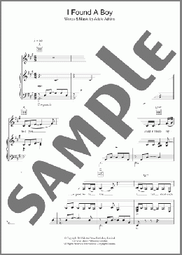I Found A Boy(Adele) 楽譜 その他 ダウンロード
