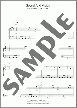 Sound And Vision(David Bowie) 楽譜 ピアノ & ボーカル & ギター ダウンロード
