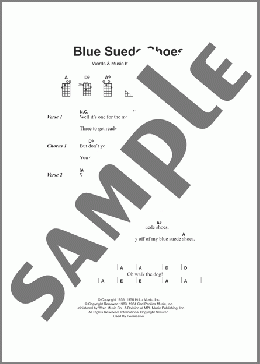 Blue Suede Shoes(Elvis Presley) 楽譜 ギター（コード） ダウンロード