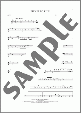 Ticket To Ride(The Beatles) 楽譜 オーボエ ダウンロード